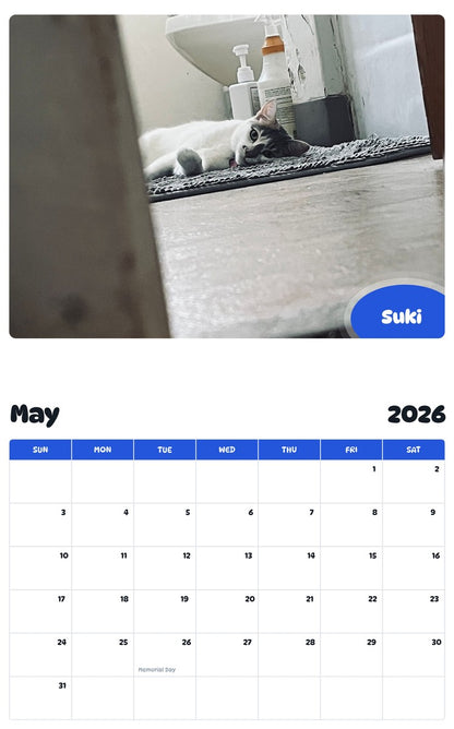 2026 - 2027 Suki - Pawidols Pet Calendar