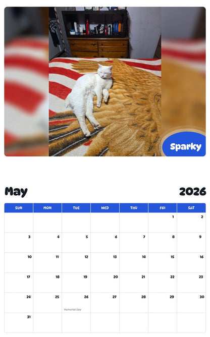 2026 - 2027 Sparky - Pawidols Pet Calendar