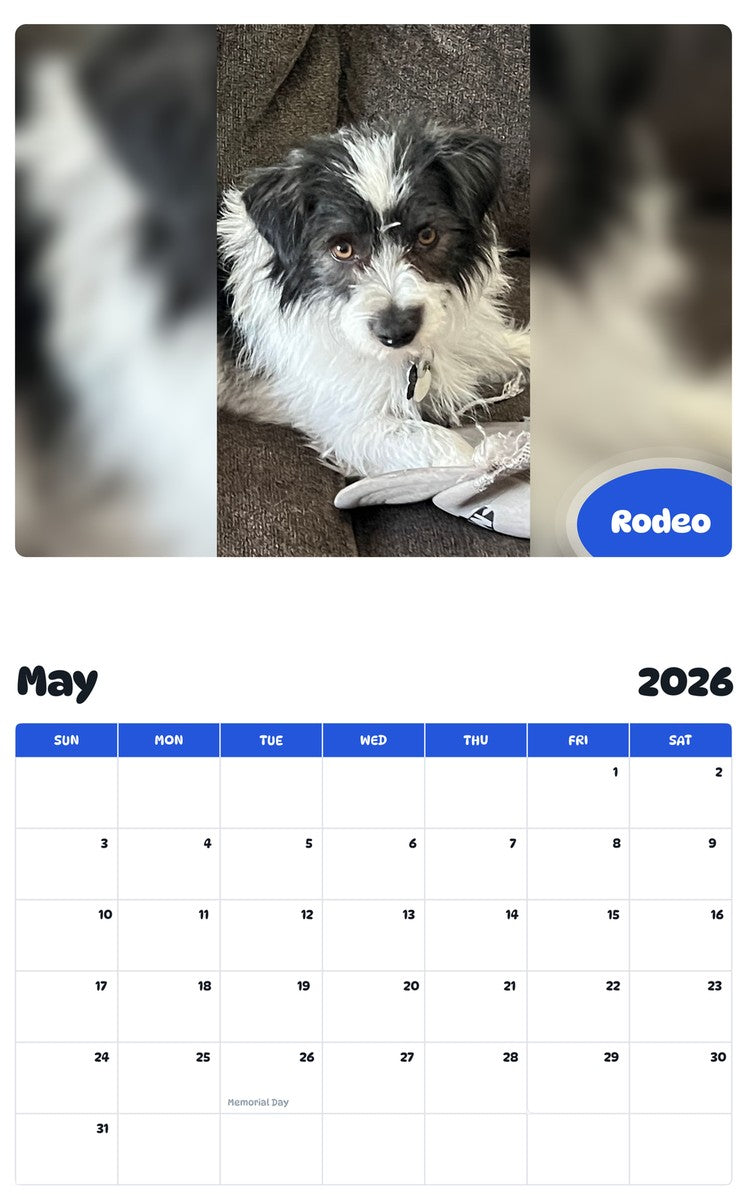 2026 - 2027 Rodeo - Pawidols Pet Calendar