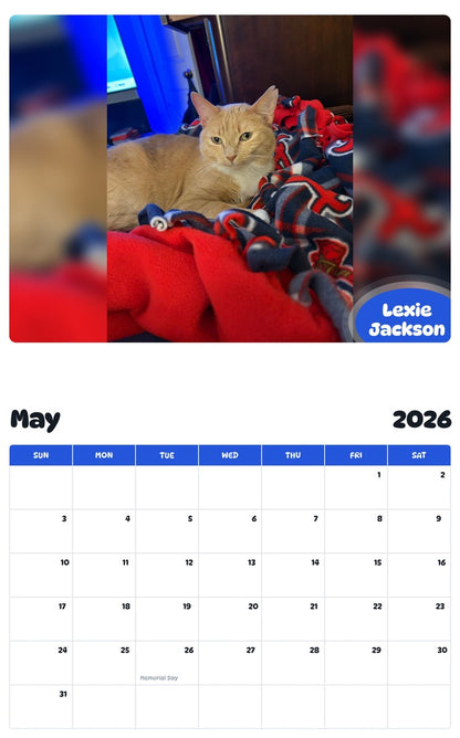2026 - 2027 Lexie Jackson - Pawidols Pet Calendar