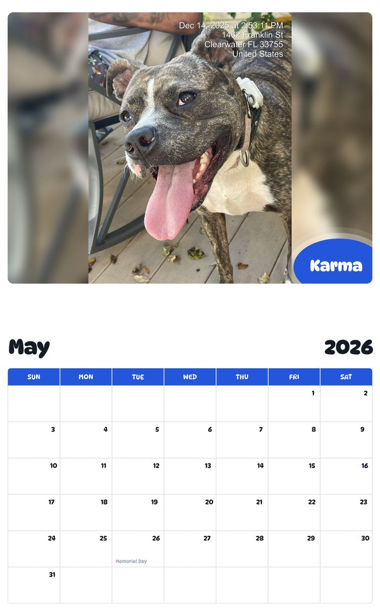 2026 - 2027 Karma - Pawidols Pet Calendar