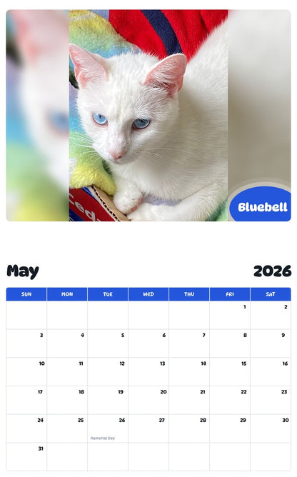 2026 - 2027 Bluebell - Pawidols Pet Calendar