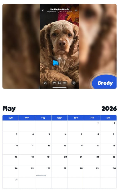 2026 - 2027 Brody - Pawidols Pet Calendar