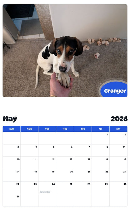 2026 - 2027 Granger - Pawidols Pet Calendar