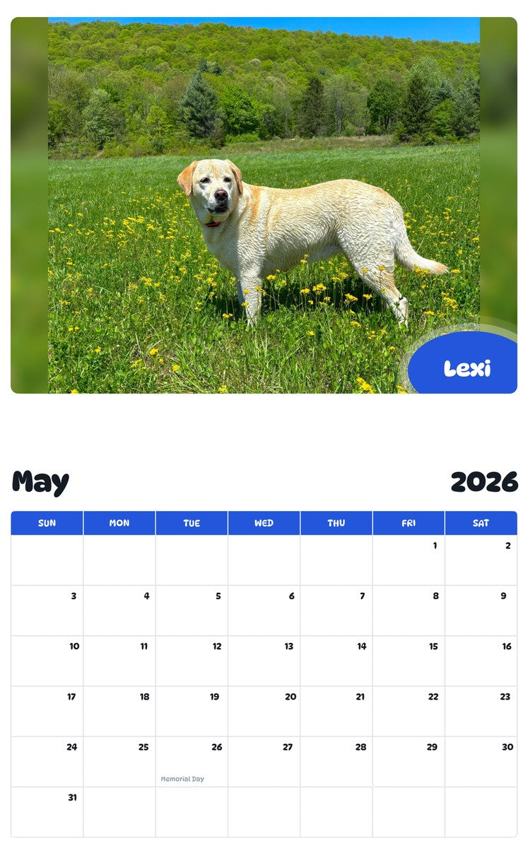 2026 - 2027 Lexi - Pawidols Pet Calendar