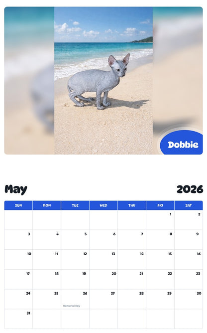 2026 - 2027 Dobbie - Pawidols Pet Calendar