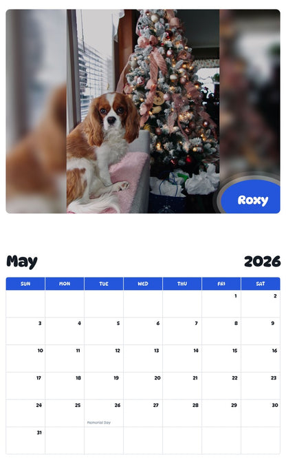 2026 - 2027 Roxy - Pawidols Pet Calendar
