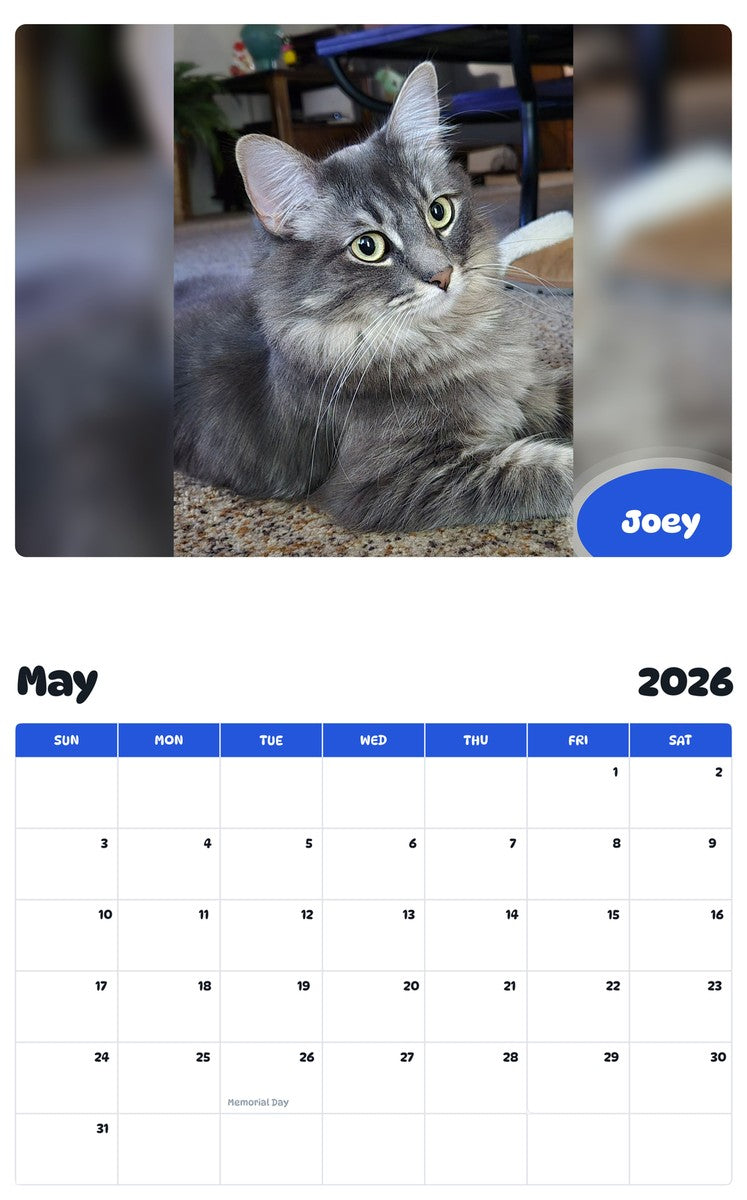 2026 - 2027 Joey - Pawidols Pet Calendar
