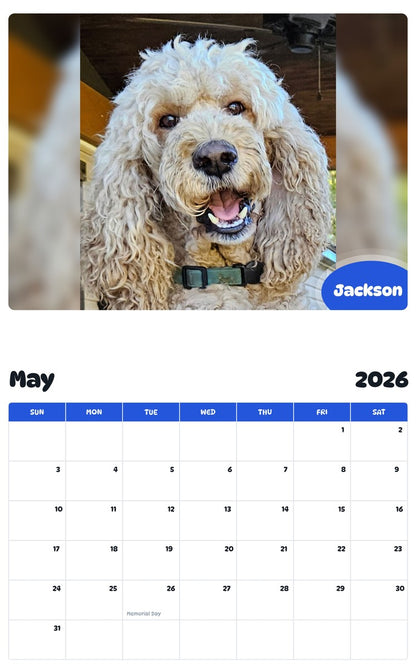 2026 - 2027 Jackson - Pawidols Pet Calendar