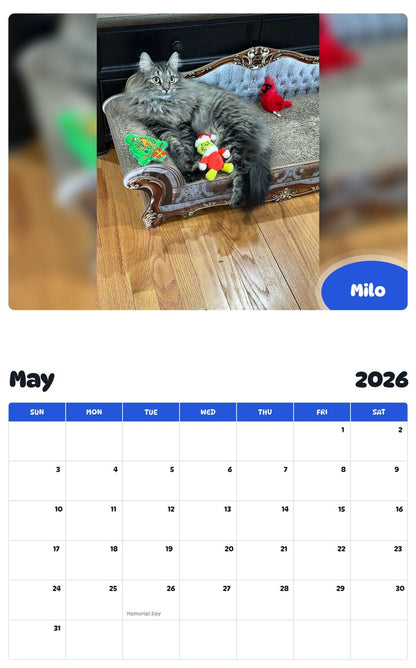 2026 - 2027 Milo - Pawidols Pet Calendar