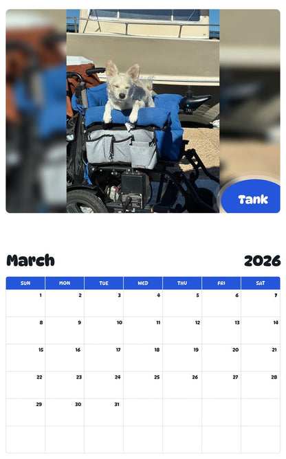 November 2025 - October 2026 Tank - Pawidols Pet Calendar