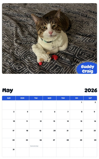 2026 - 2027 Buddy Craig - Pawidols Pet Calendar