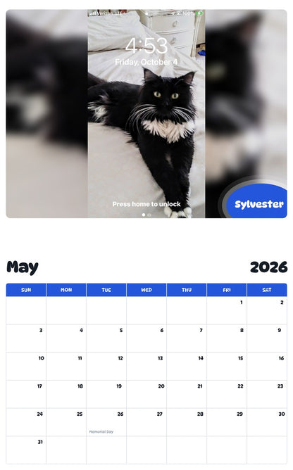 2026 - 2027 Sylvester - Pawidols Pet Calendar