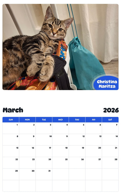 November 2025 - October 2026 Christina Maritza - Pawidols Pet Calendar