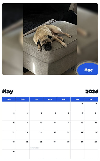 2026 - 2027 Mac - Pawidols Pet Calendar