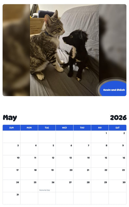 2026 - 2027 Kevin and Shiloh - Pawidols Pet Calendar