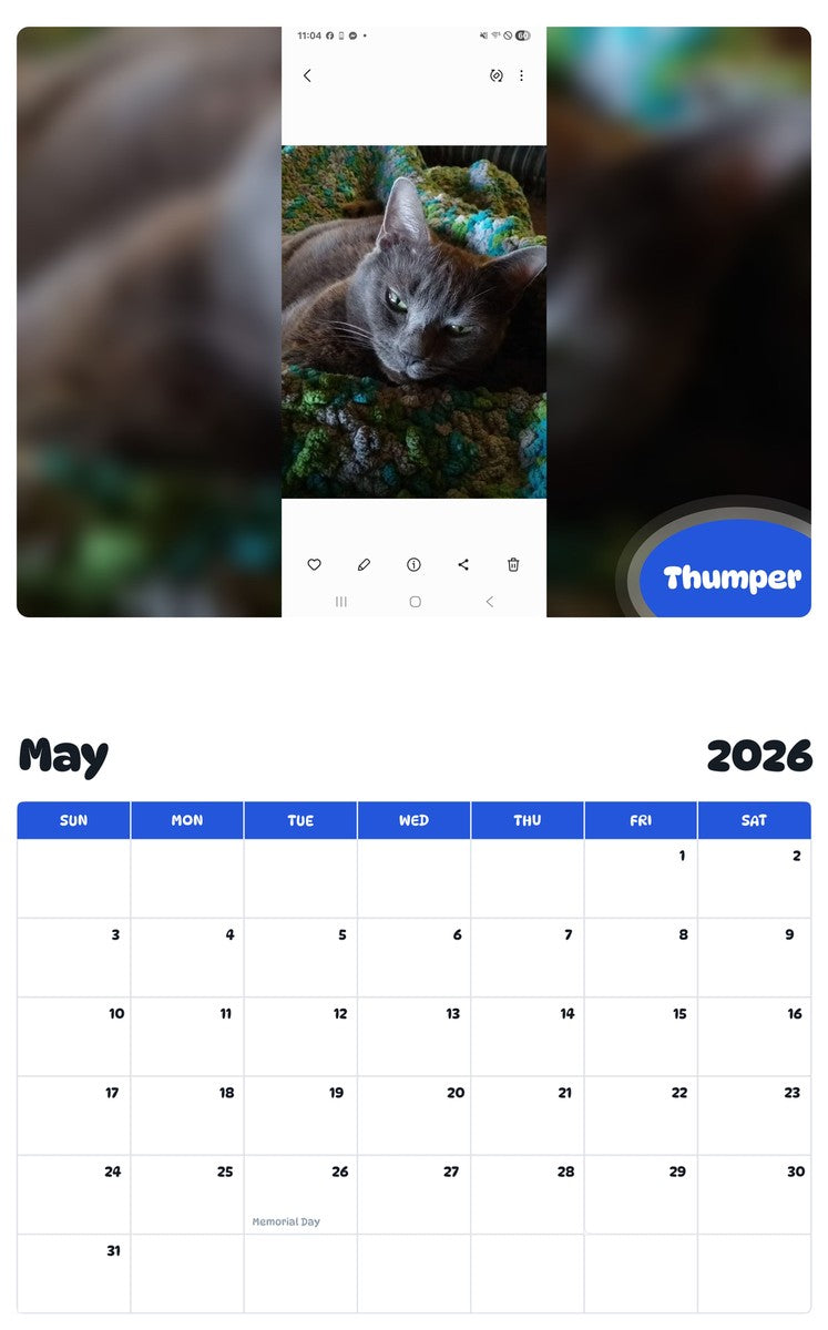2026 - 2027 Thumper - Pawidols Pet Calendar