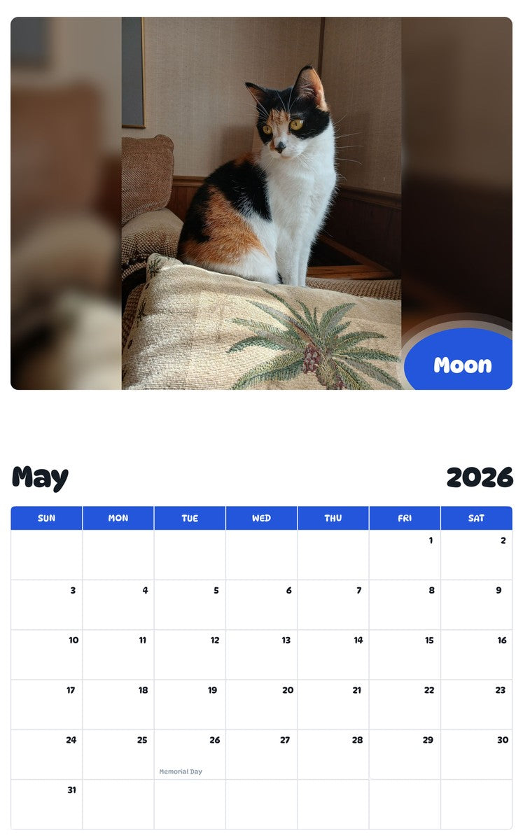 2026 - 2027 Moon - Pawidols Pet Calendar