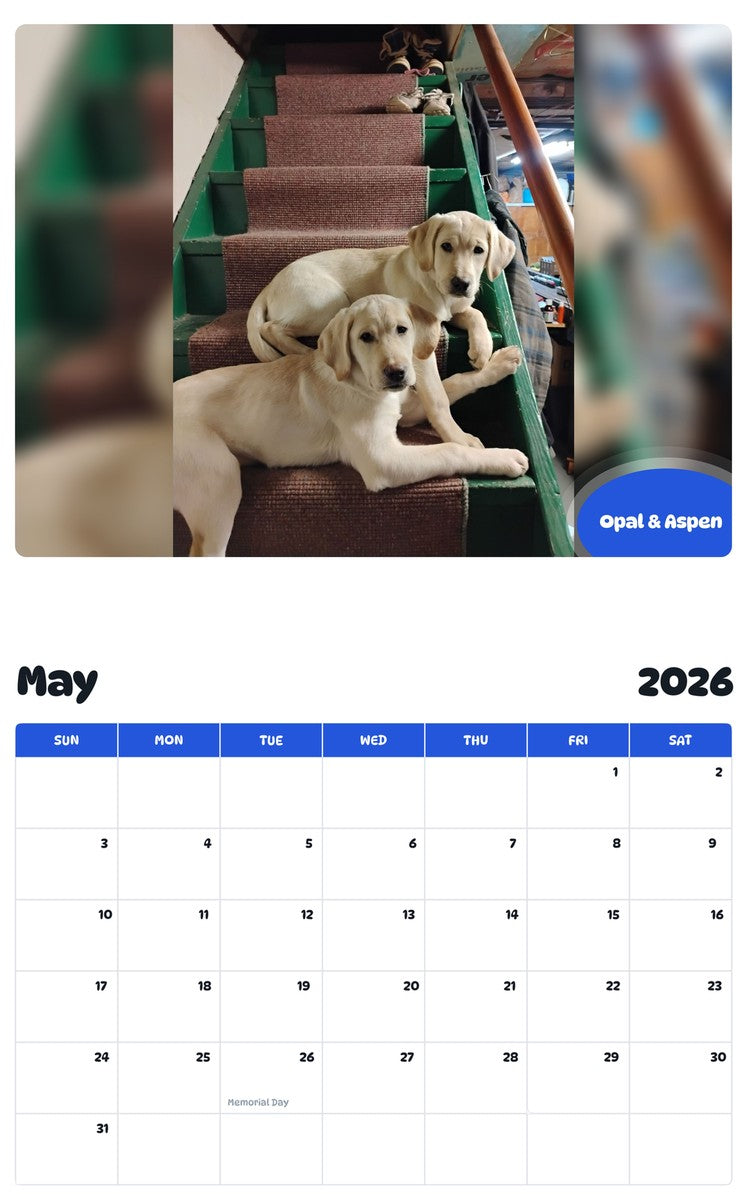 2026 - 2027 Opal & Aspen - Pawidols Pet Calendar
