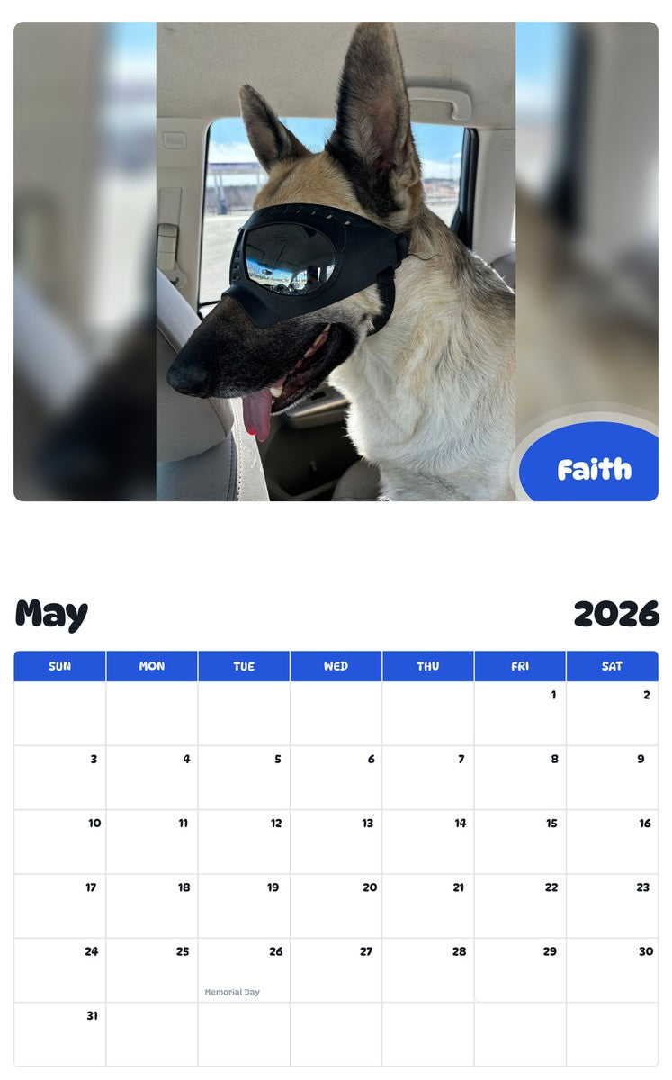 2026 - 2027 Faith - Pawidols Pet Calendar