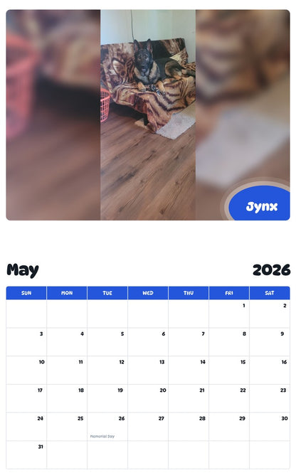2026 - 2027 Jynx - Pawidols Pet Calendar