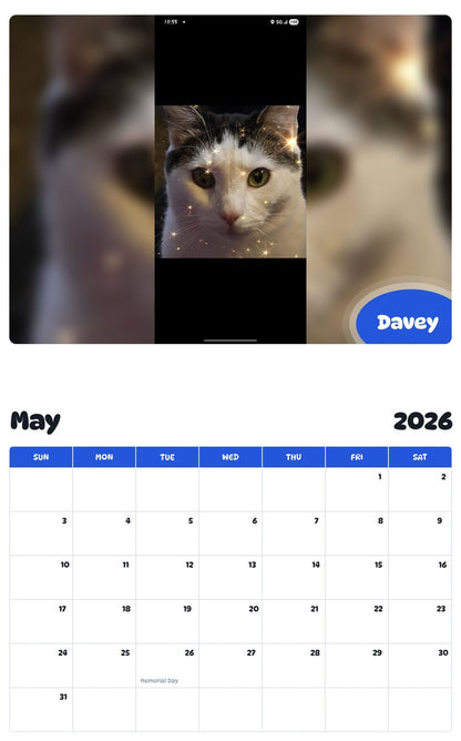 2026 - 2027 Davey - Pawidols Pet Calendar