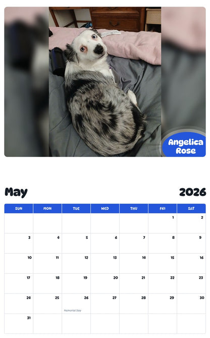 2026 - 2027 Angelica Rose - Pawidols Pet Calendar