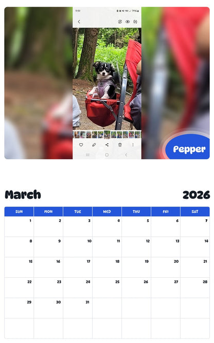 November 2025 - October 2026 Pepper - Pawidols Pet Calendar