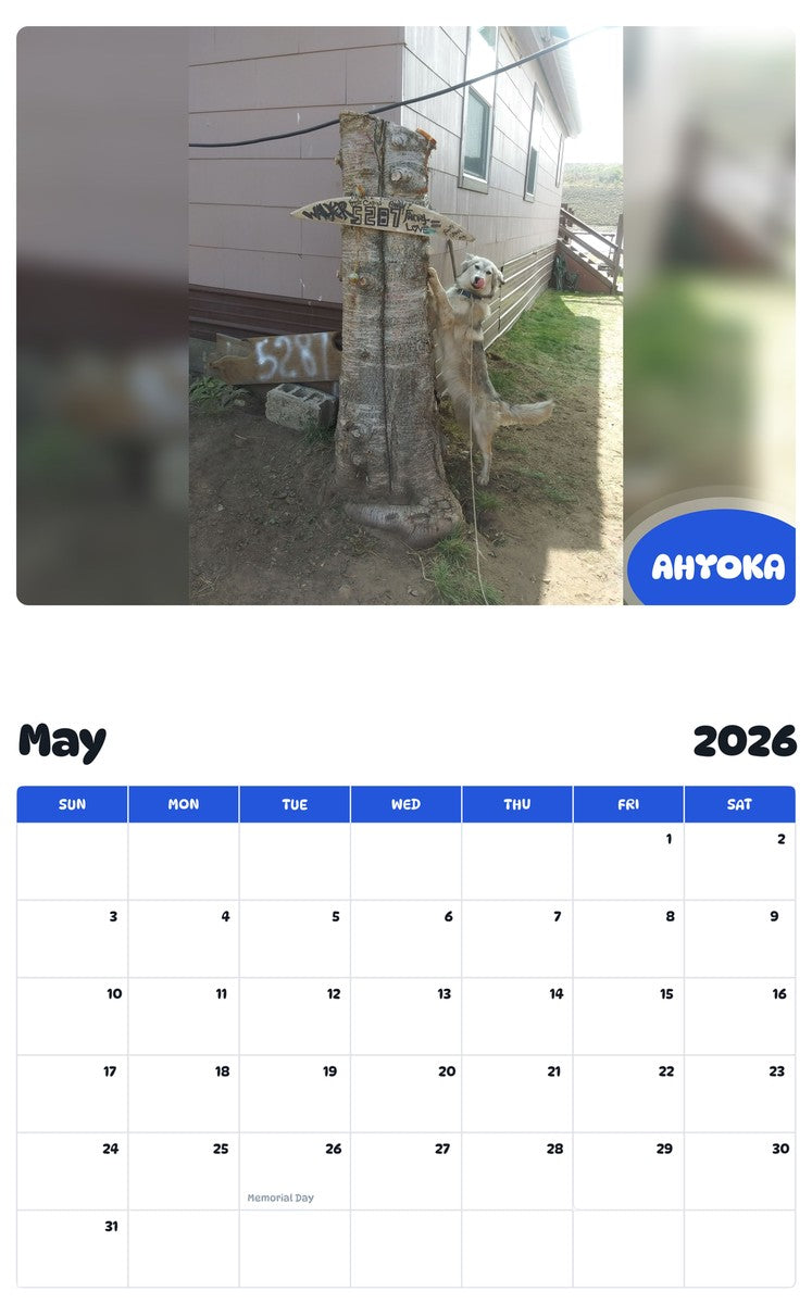 2026 - 2027 AHYOKA - Pawidols Pet Calendar