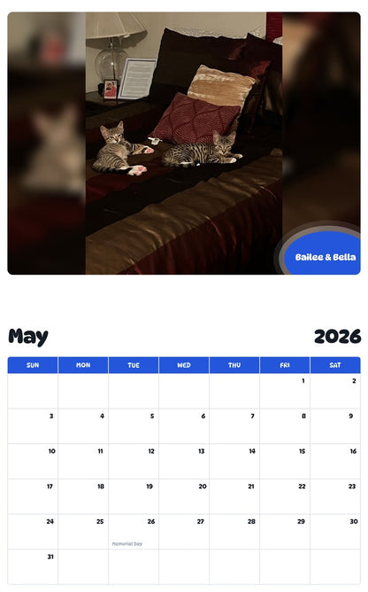 2026 - 2027 Bailee & Bella - Pawidols Pet Calendar
