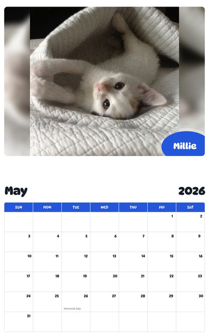 2026 - 2027 Millie - Pawidols Pet Calendar