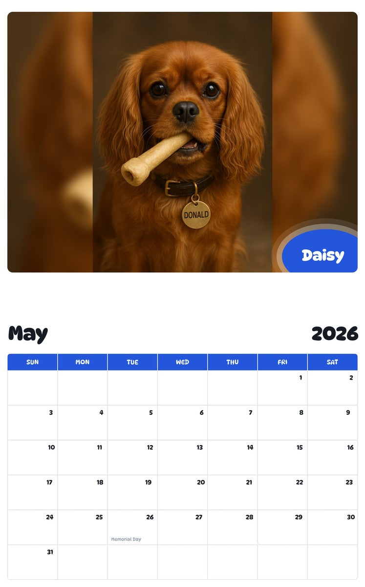 2026 - 2027 Daisy - Pawidols Pet Calendar