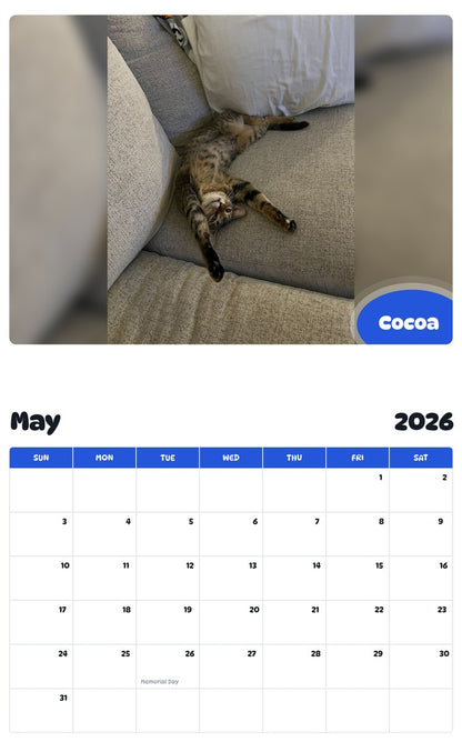 2026 - 2027 Cocoa - Pawidols Pet Calendar