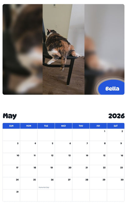2026 - 2027 Bella - Pawidols Pet Calendar