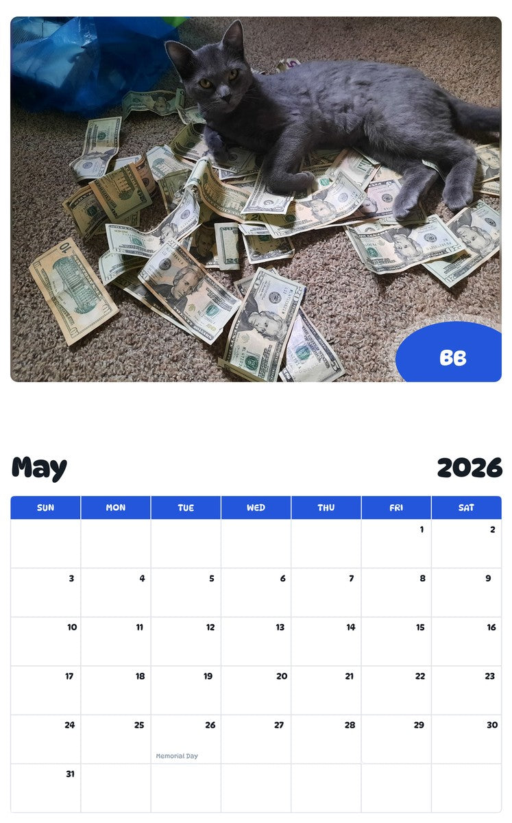 2026 - 2027 BB - Pawidols Pet Calendar