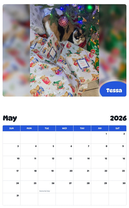 2026 - 2027 Tessa - Pawidols Pet Calendar