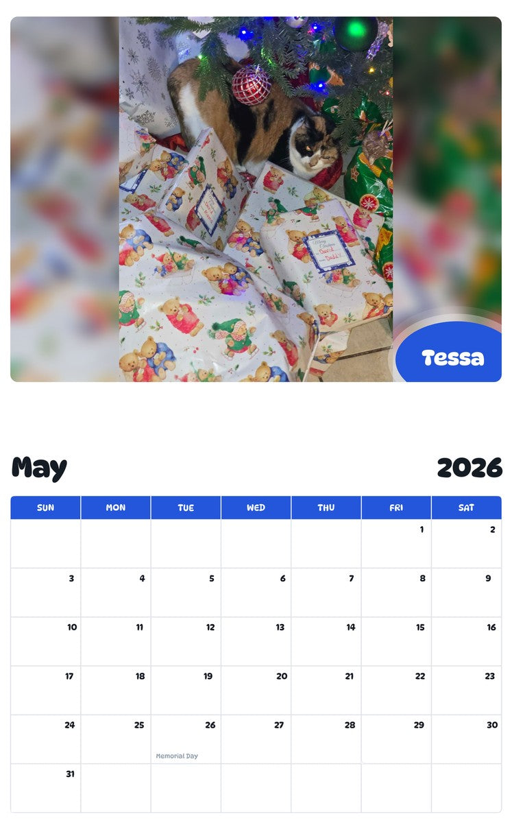 2026 - 2027 Tessa - Pawidols Pet Calendar