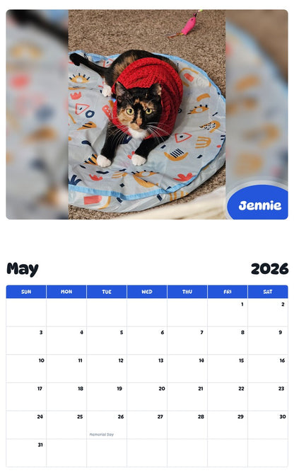 2026 - 2027 Jennie - Pawidols Pet Calendar