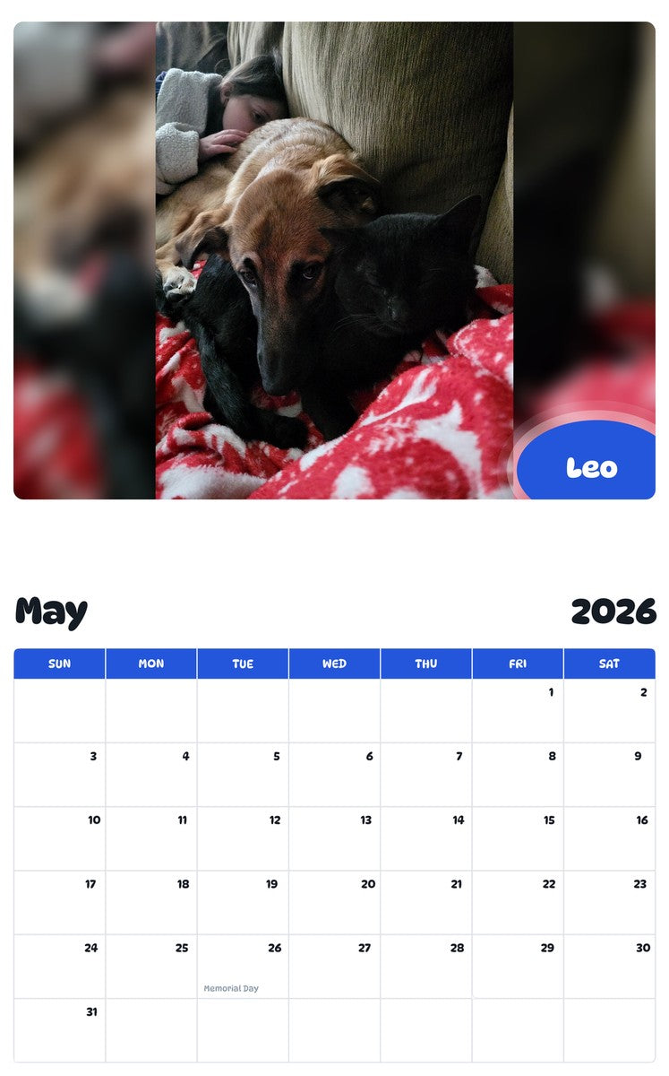 2026 - 2027 Leo - Pawidols Pet Calendar