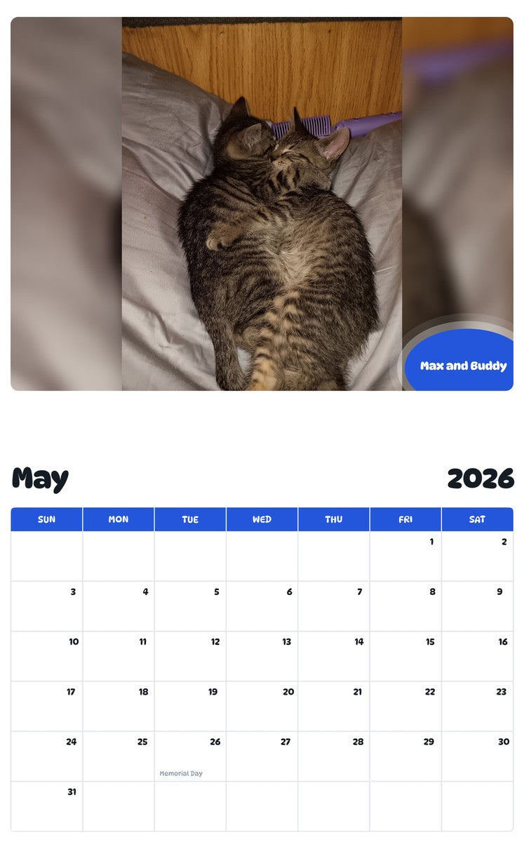 2026 - 2027 Max and Buddy - Pawidols Pet Calendar