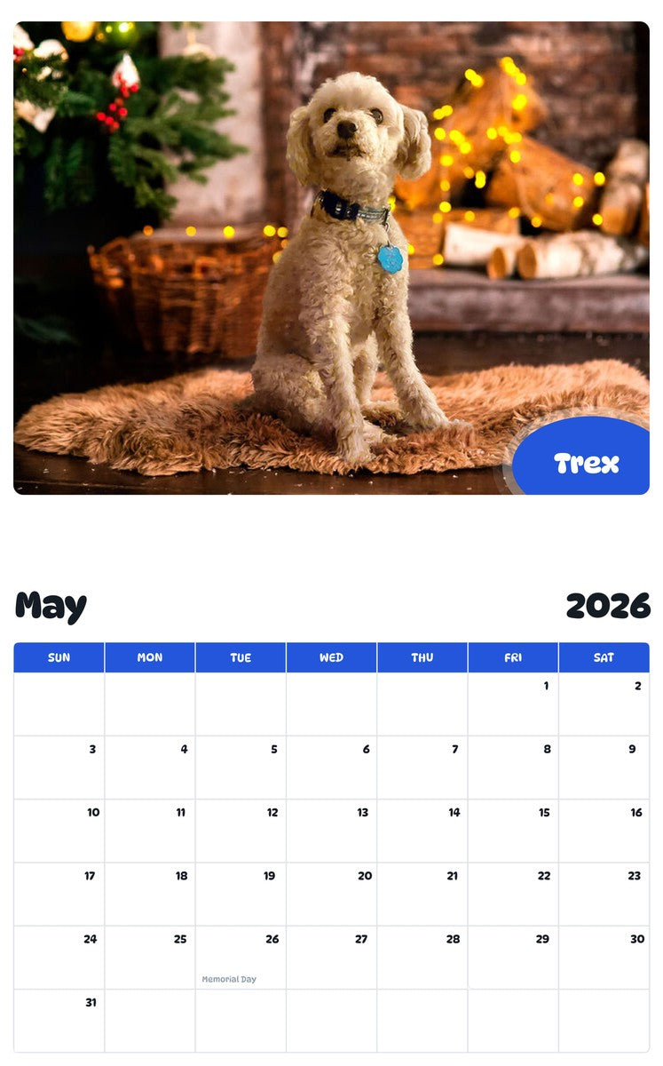 2026 - 2027 Trex - Pawidols Pet Calendar