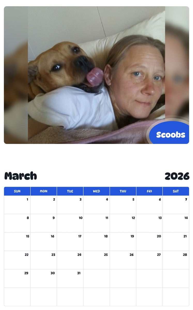 November 2025 - October 2026 Scoobs - Pawidols Pet Calendar