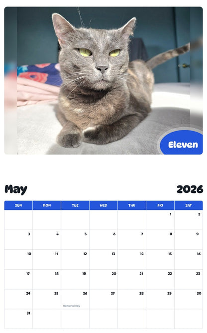2026 - 2027 Eleven - Pawidols Pet Calendar
