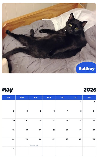 2026 - 2027 Bellboy - Pawidols Pet Calendar