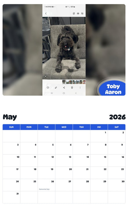 2026 - 2027 Toby Aaron - Pawidols Pet Calendar
