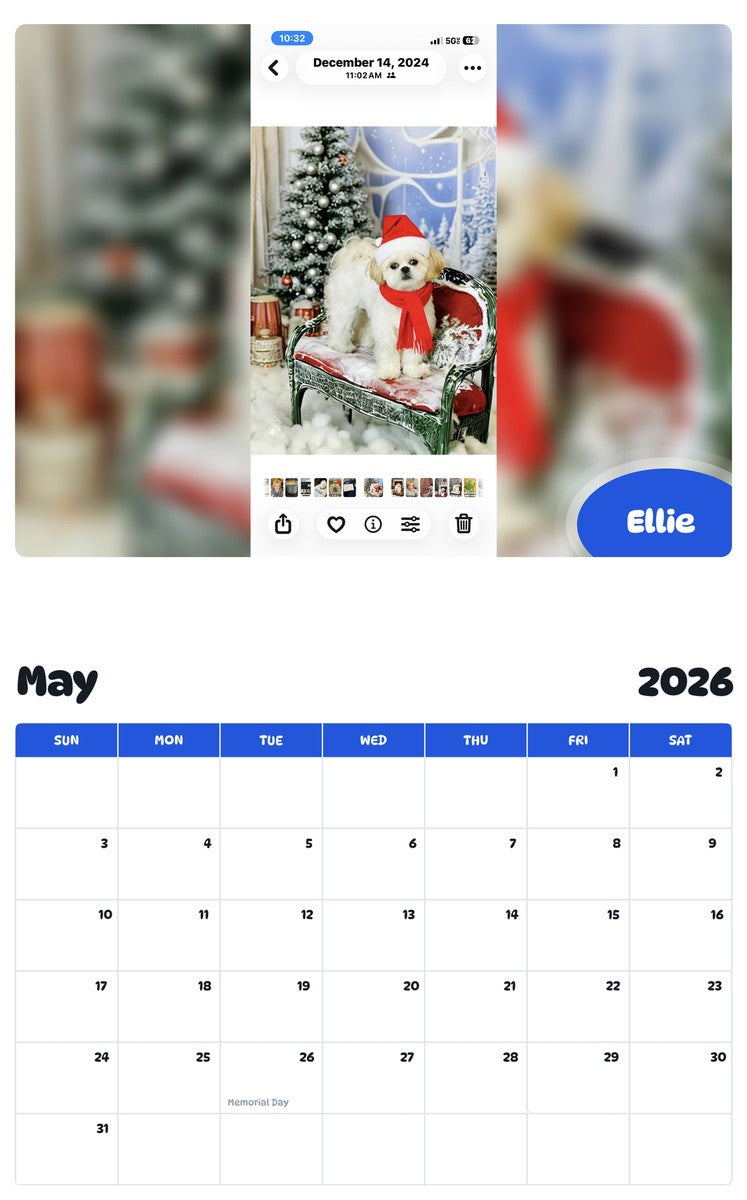 2026 - 2027 Ellie - Pawidols Pet Calendar