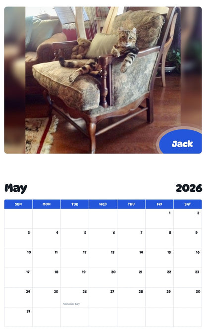 2026 - 2027 Jack - Pawidols Pet Calendar