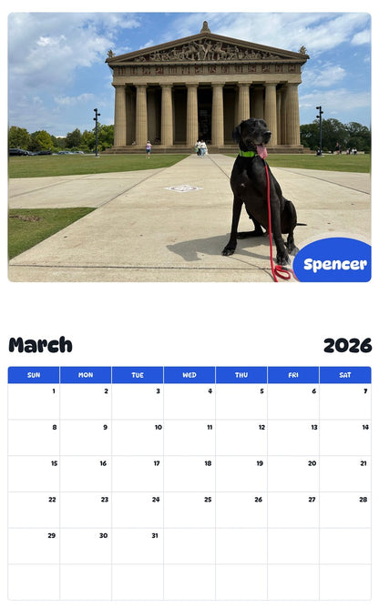 November 2025 - October 2026 Spencer - Pawidols Pet Calendar