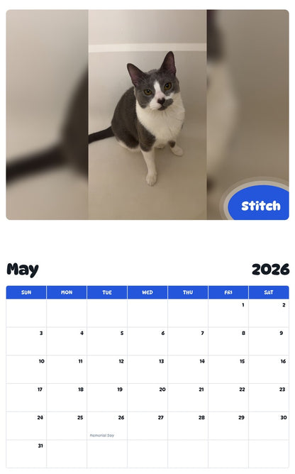 2026 - 2027 Stitch - Pawidols Pet Calendar