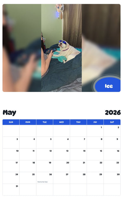 2026 - 2027 Ice - Pawidols Pet Calendar